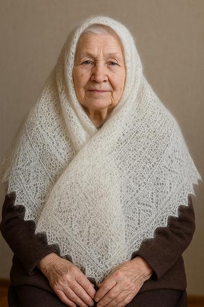 бабуля в платке
